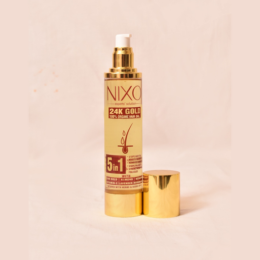 24K Gold Organic Hair Oil – Nixo Official